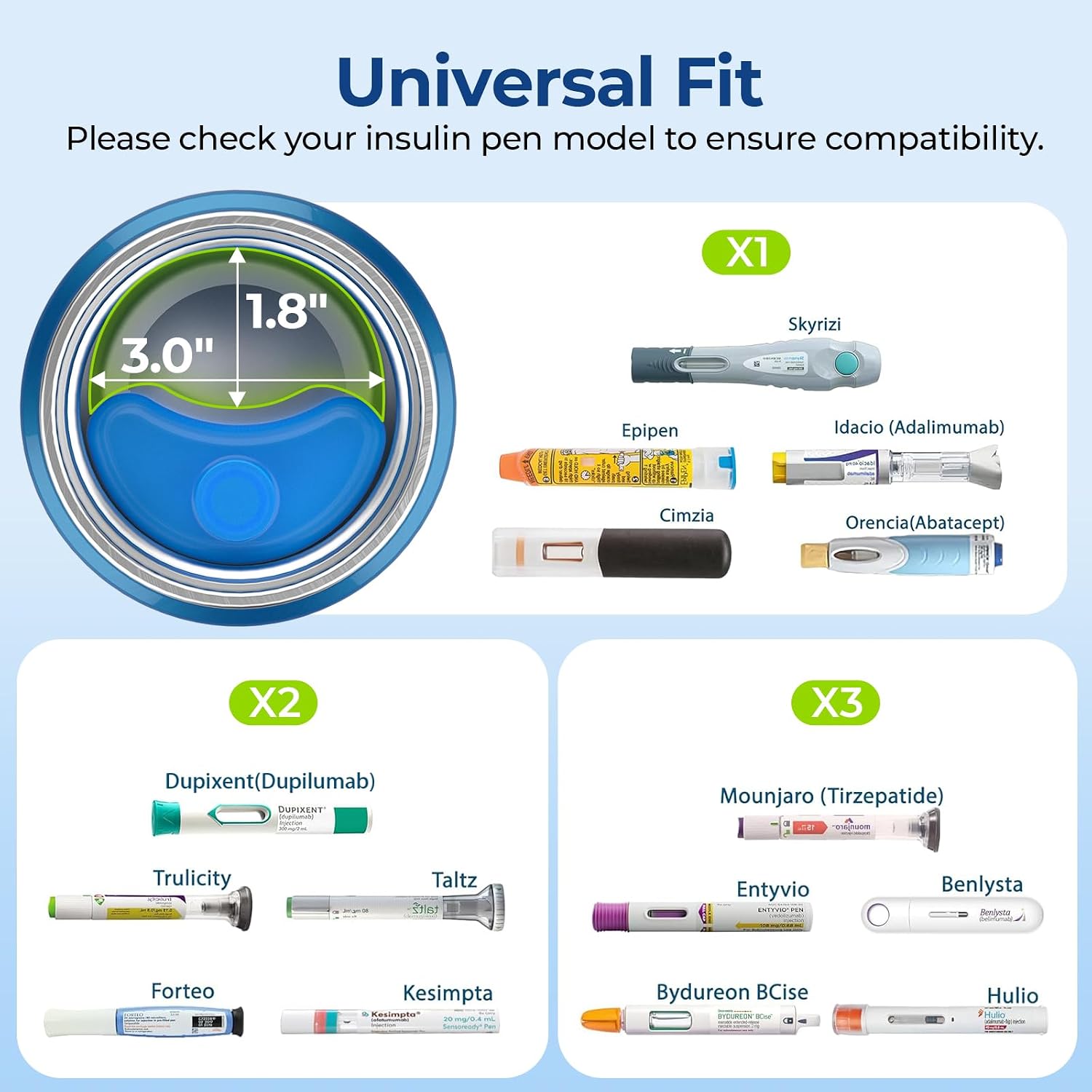 AUVON Insulin Cooler Travel Case, 220g TSA Approved Ice Pack, Handle Design | Cold Vacuum Insulin Bottle with Medical ID Tag, Med Anti-Freezing Pouch, Diabetes Travel Case, Portable for Daily & Trips - Image 5