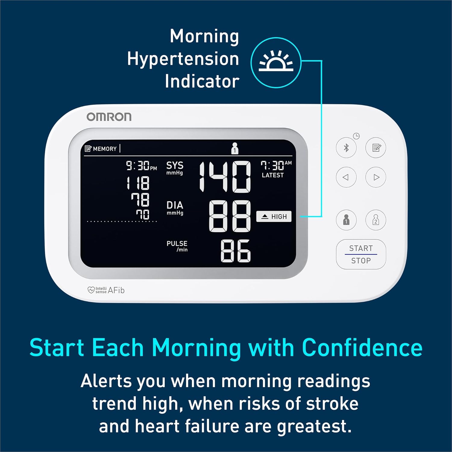 OMRON Platinum Blood Pressure Monitor & Upper Arm Blood Pressure Cuff | For Home Use - #1 Doctor & Pharmacist Recommended Brand - Clinically Validated - AFib Detection - Connect App - Image 4