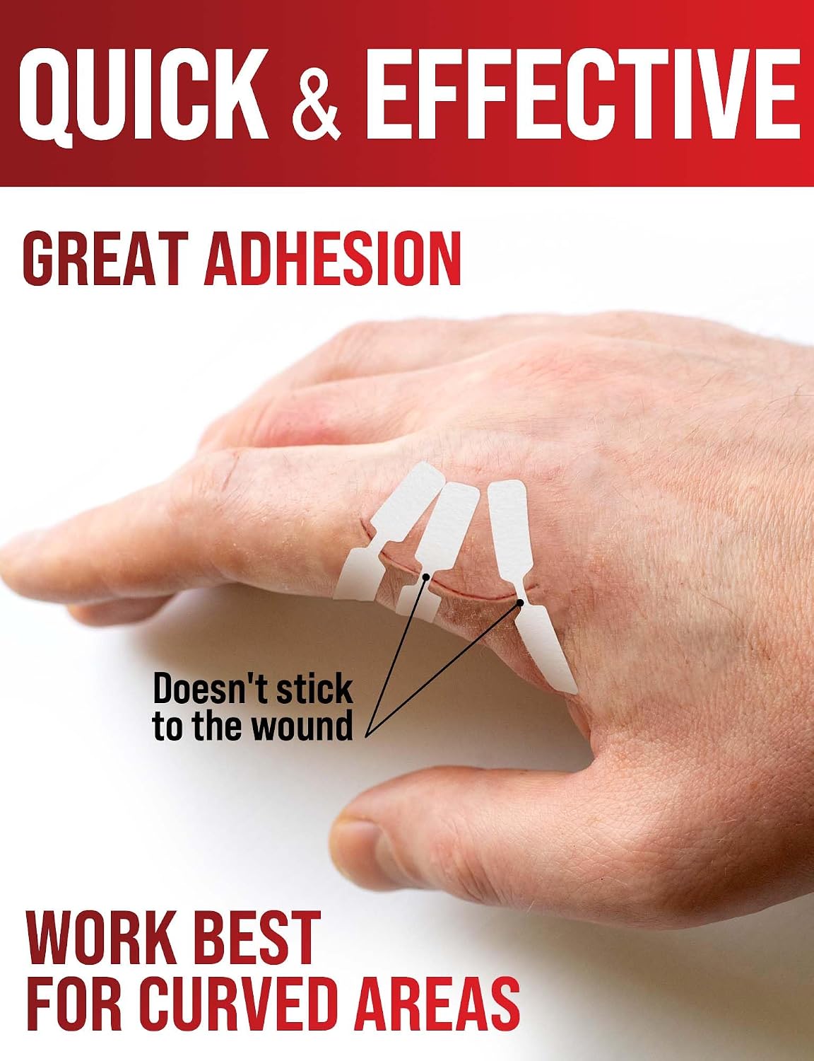 Wound Closure Strips - 24pk/3 Types - Butterfly Bandages for First Aid Kit | Emergency Sterile Laceration Kit - Stitchless & Easy to Use - Perfect for Quick Stop Bleeding and Painless Wound Closing - Image 4