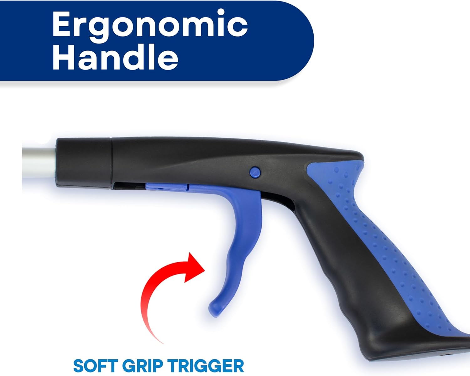 RMS 34 Inch Extra Long Reacher Grabber - Foldable with Rotating Jaw (Blue) | Mobility Aid Reaching Tool to retrieve household items from floors, shelves, vehicles and tight spaces - Image 9