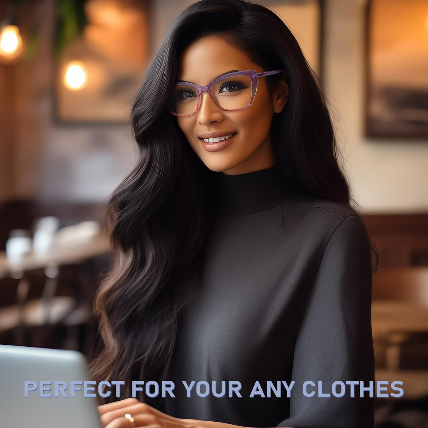 Reading Glasses for Women, 1.50 Fashion Oversized Blue Light Readers | TR90 Lightweight Cat Eye Frames Spring Hinge Eye Glasses with Blue light Protection for All Day Comfort wear & Anti Eyestrain - Image 6