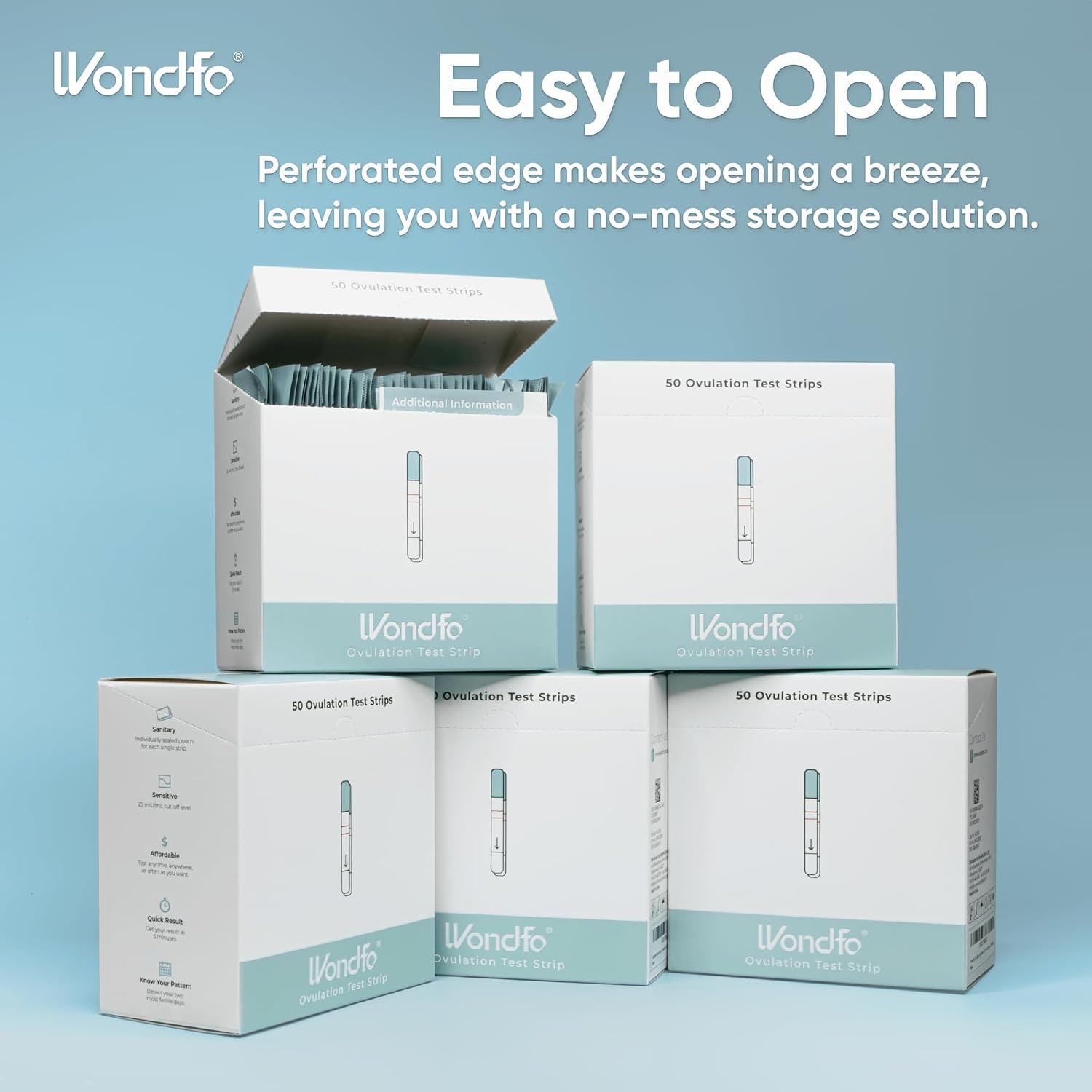 Wondfo Ovulation Test Strips - Women Fertility Tracking and Pregnancy Planning with Cycle-Detecting LH Surge - Highly Sensitive and Fast Result at Home Kit (50 Count) - Image 5