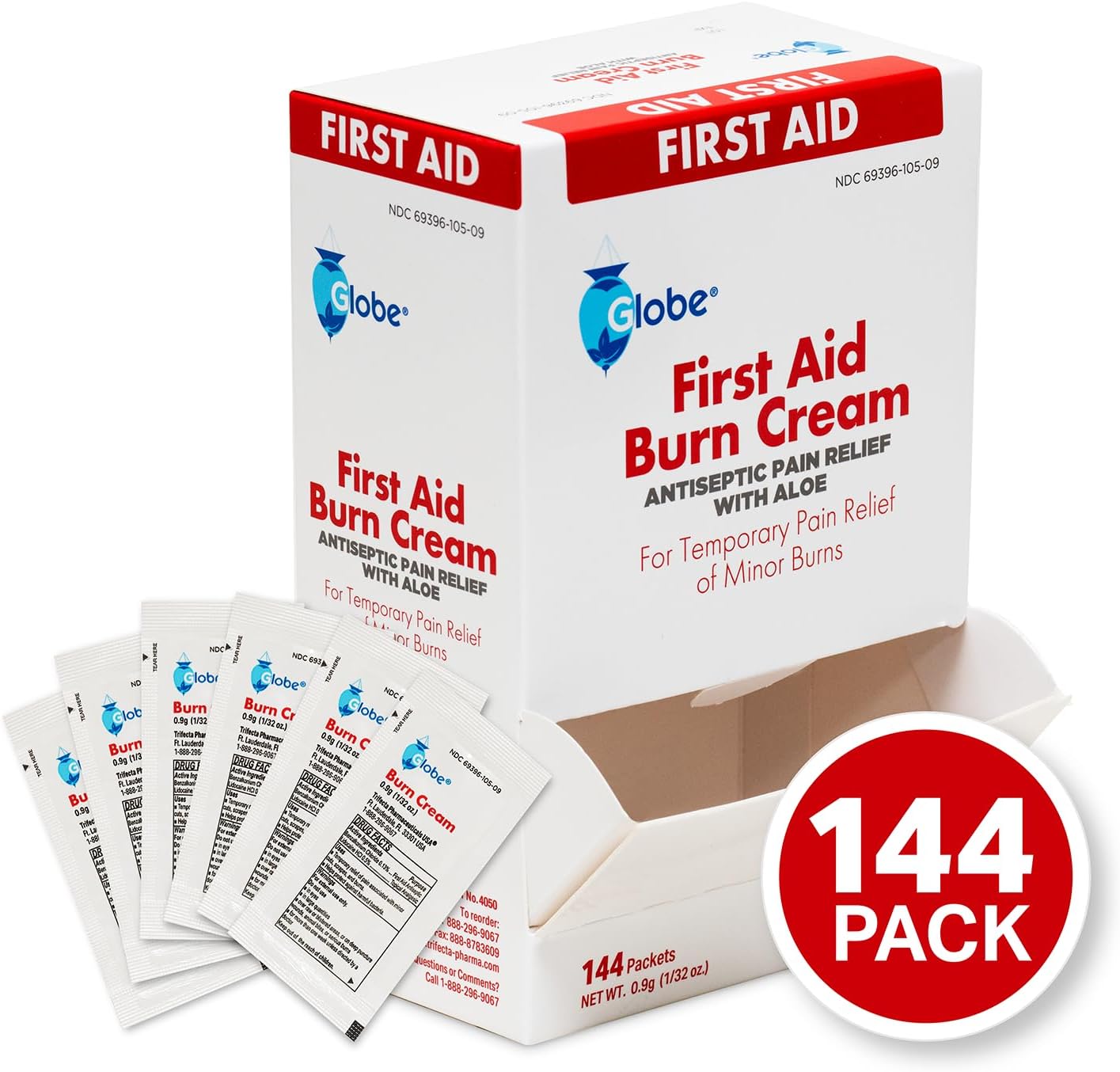 Globe First Aid Burn Cream, Aloe Fo...