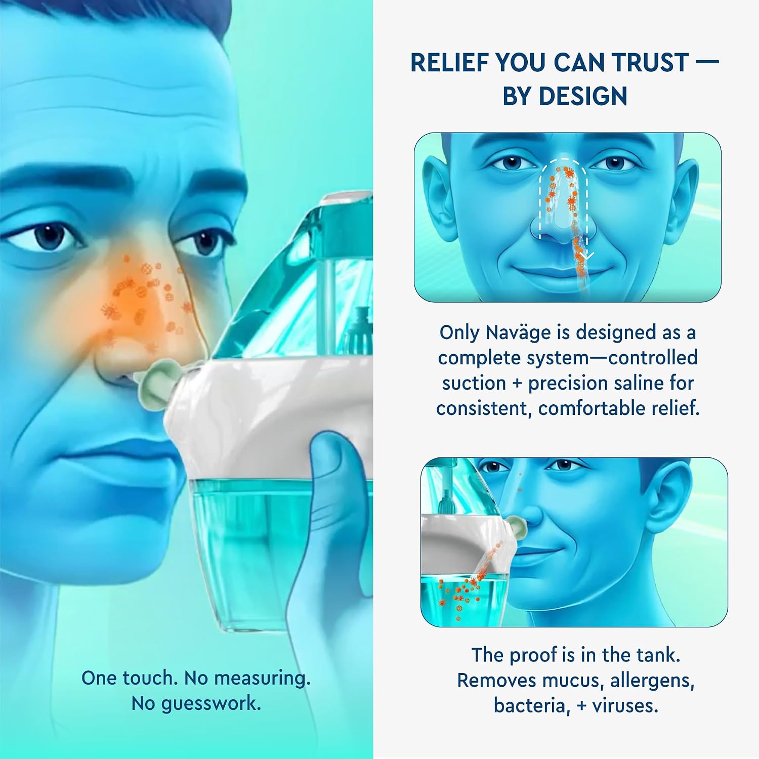 NAVAGE® Starter Bundle: Nose Cleaner, 30 SaltPods, Congestion Relief | Complete Sinus Care Kit: Powered Nasal Irrigation System w/ 30 Pre-Measured SaltPods for Clinically Proven Benefits - Image 8