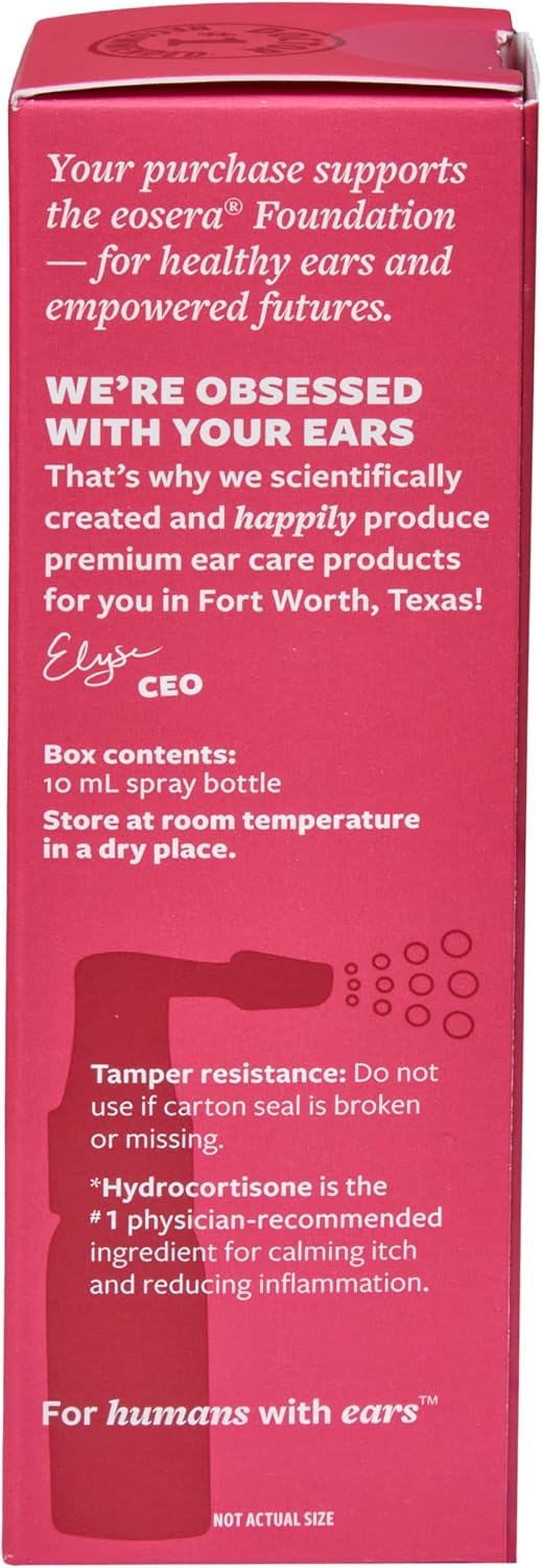eosera Ear Itch MD +Plus Anti-Itch Spray - 10 mL - 1% Hydrocortisone - Ear Drops for Itchy Ears, Inflammation, Psoriasis, and Eczema Relief - Image 3