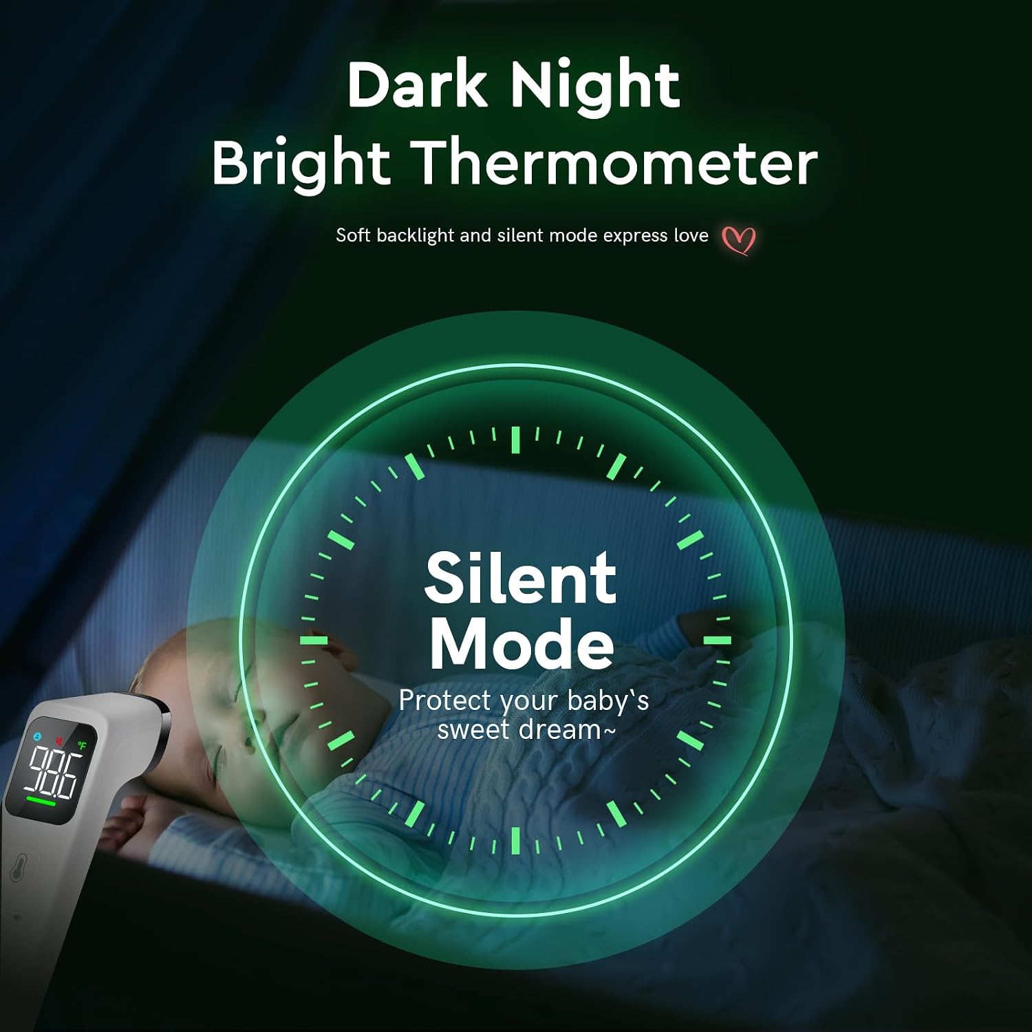 Viproud Touchless Thermometer for Kids and Adults, Accurate 1-Second Result | Large LED Screen, Fever Indicator, Mute Mode, Memory Recall, Dule Mode Forehead/Object, for All Ages - Image 6
