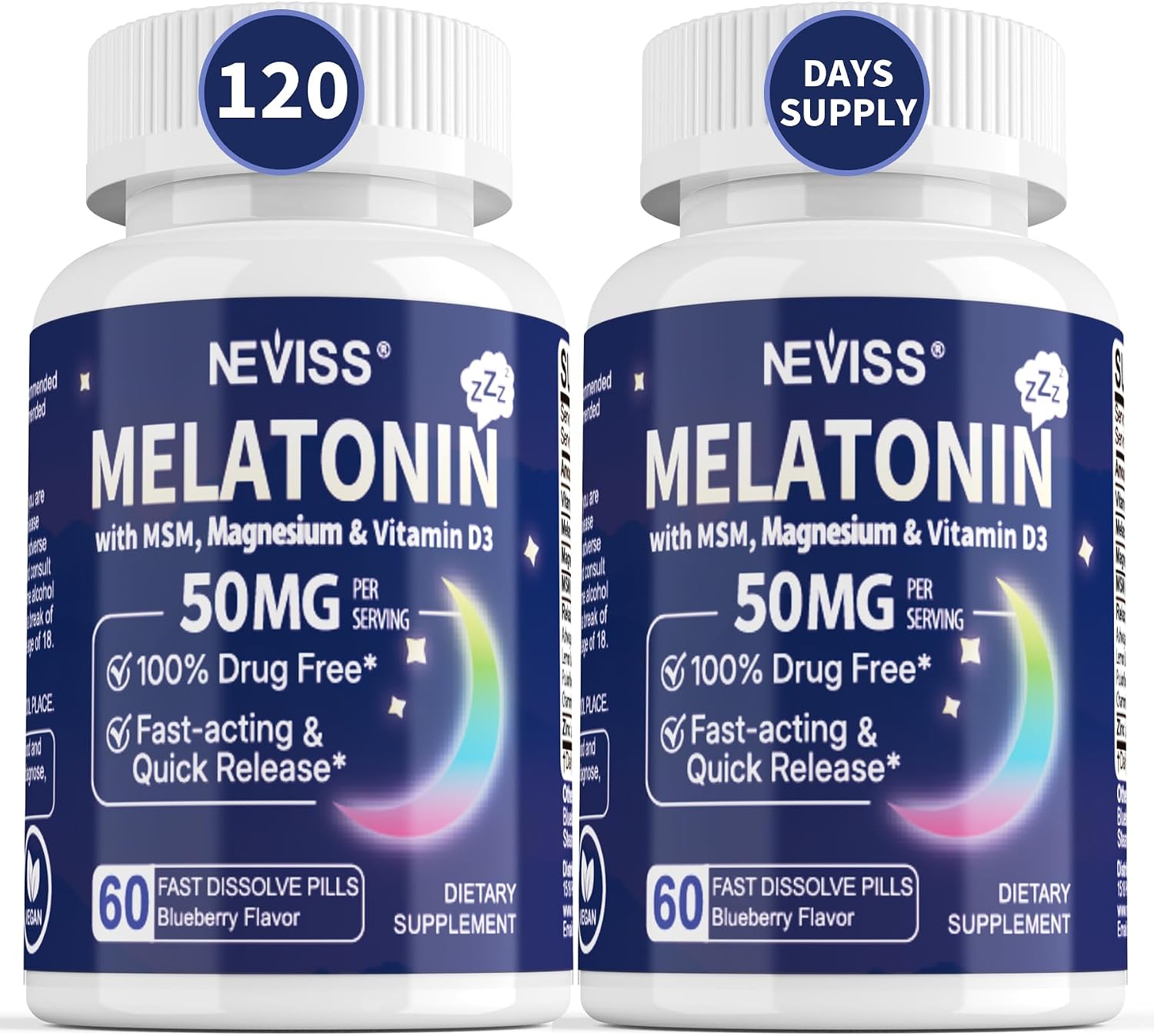 NEVISS Melatonin 50 mg for Adults &...