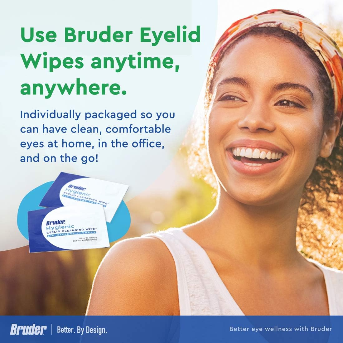 Bruder Hygienic Eyelid Cleansing Wipes | Rinse-Free Exfoliating Wipes Remove Excess Oil and Debris from Eyelids & Lashes | Remove Make Up & Oil l Eye Care l Eye Cleanse l Non-Allergenic l 30 Count Box - Image 4