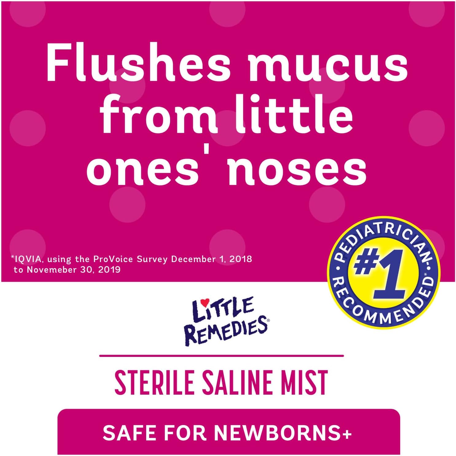 Little Remedies Sterile Baby Saline Nasal Mist, 3 Fl Oz | Safe for Newborns, Relieve Stuffy and Dry Noses, Drug-Free, Gently Wash Away Mucus - Image 2