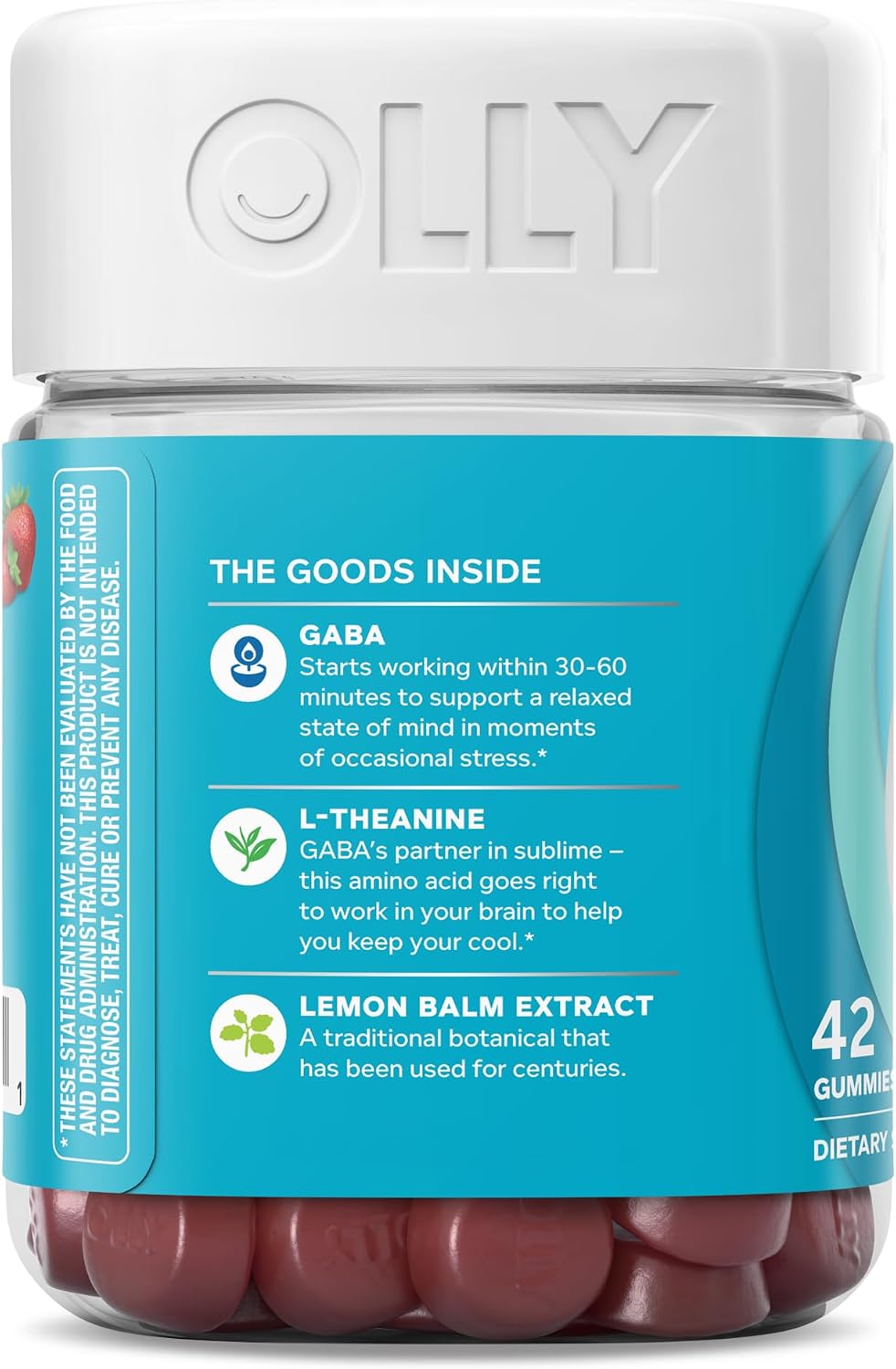OLLY Goodbye Stress, Stress Support* Supplement, 50mg L-Theanine - 42 Count - Image 8