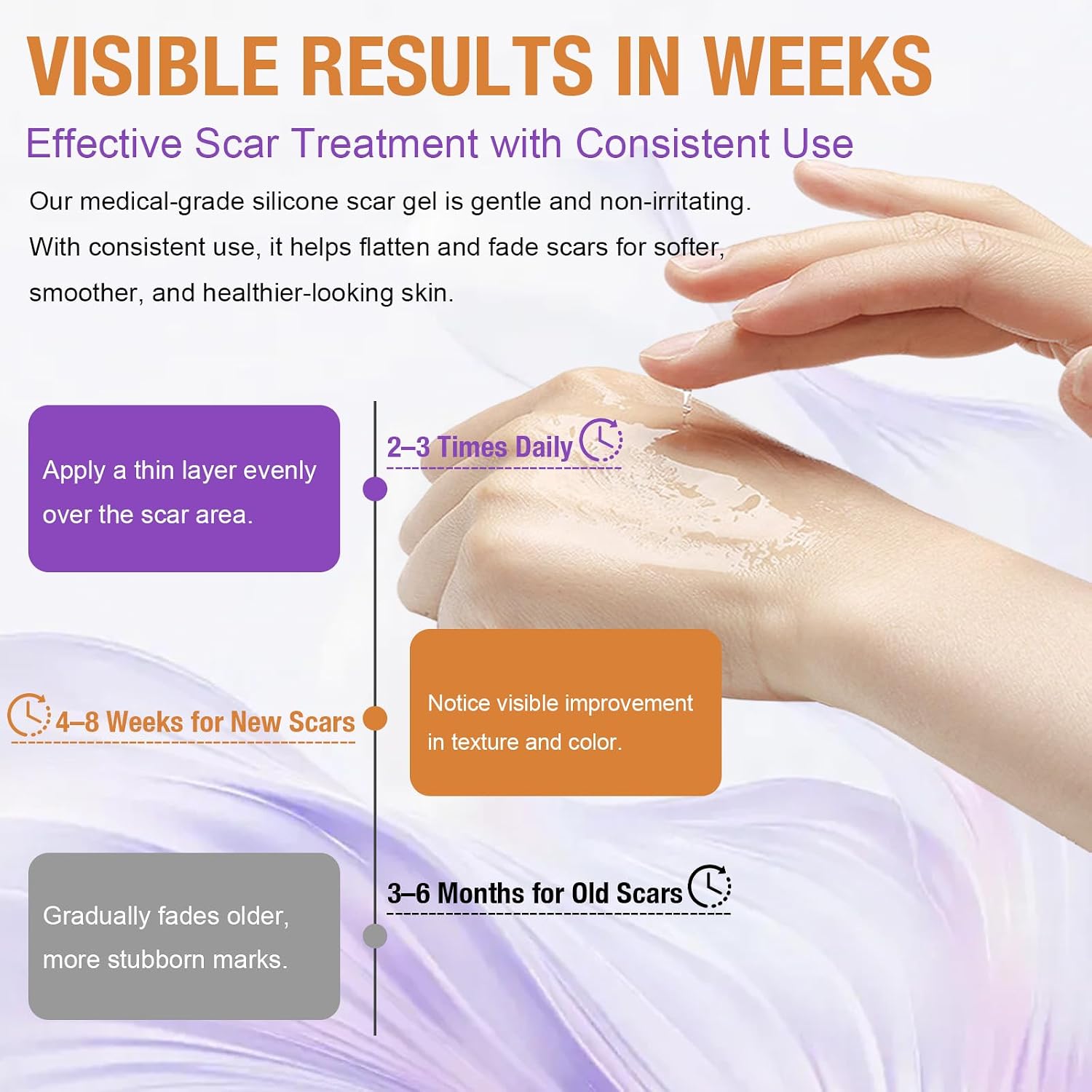 Advanced Scar Gel – Silicone Scar Gel for Keloid Bump Removal, Post-Surgery Scars, Acne Scars, Burn Marks & Stretch Marks – Scar Treatment for Old & New Scars – 1.2oz / 35g - Image 6