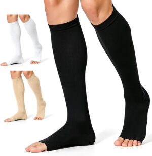 CHARMKING 3 Pairs Open Toe Compress...