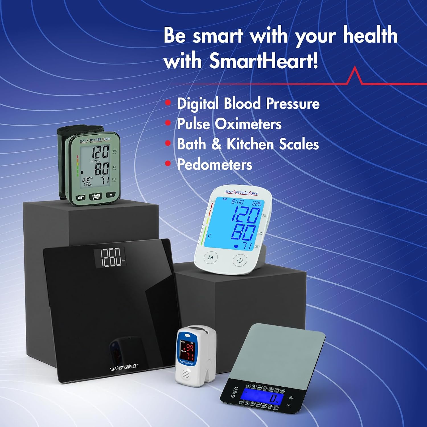 SmartHeart Fingertip Pulse Oximeter | Pulse Rate Monitor, Blood Oxygen Saturation, LED Display, Portable for Home & Sports Use, Lanyard & Batteries Included - Image 10