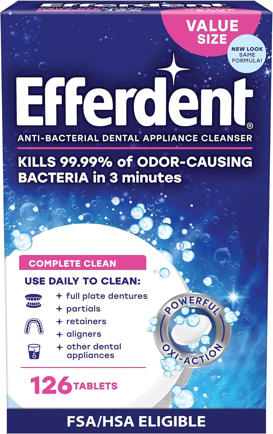 Efferdent Denture Cleaner Tablets, ...