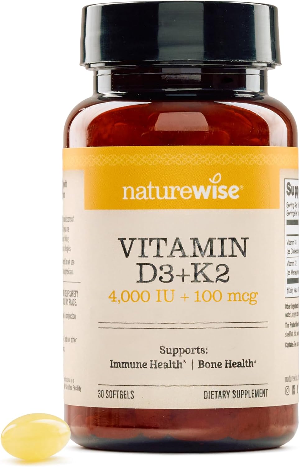 NatureWise Vitamin D3 4000IU + K2 (...