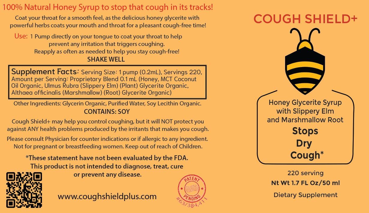 Throat Coat Syrup – Honey Glycerite with Organic Slippery Elm & Marshmallow Root – One Pump Coats & Soothes Dry, Scratchy, Irritated Throats – 220 Doses, 1 Calorie Each, About 9¢ a Dose. - Image 7