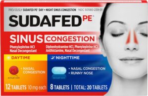 Sudafed PE Day + Night Tablets, Phe...