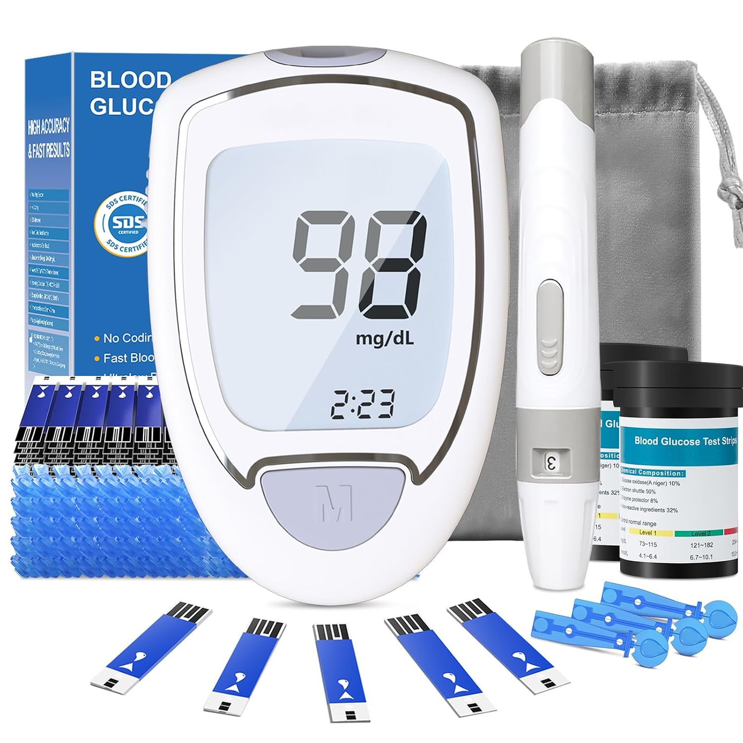 Glucose Monitor Kit, Blood Sugar Mo...