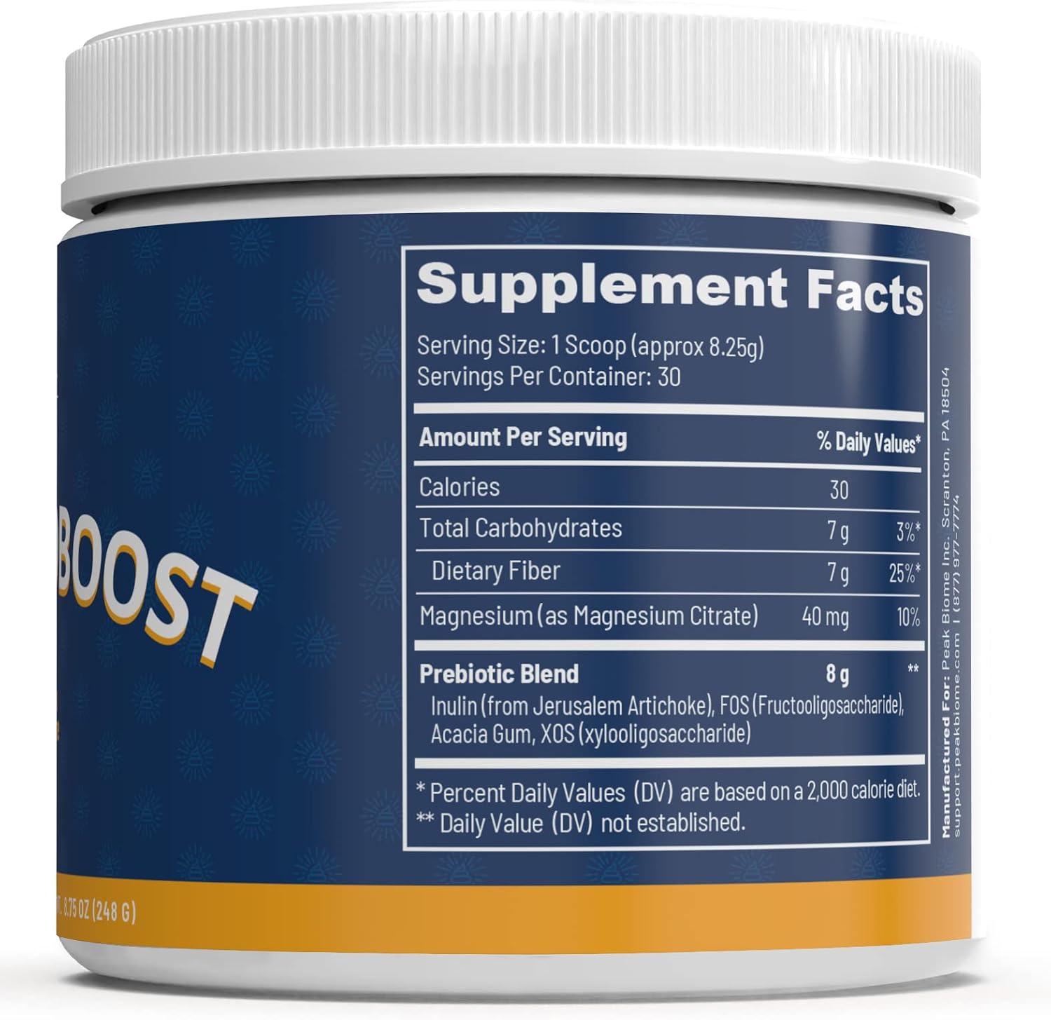 Peak BioBoost - Prebiotic Fiber Supplement for Gut Health - Easy to Dissolve Unflavored Fiber Powder - Non-GMO - No Gluten, Soy or Dairy - 6-Month Supply - 180 Servings, 6 Packs - Image 2