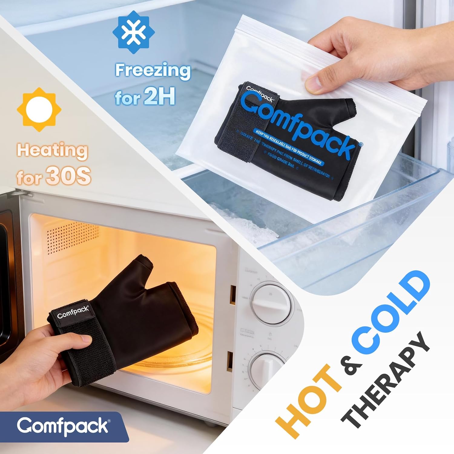 Hand Ice Pack Glove, Soft Gel Thumb Wrist Ice Pack for Arthritis | Reusable Hot Cold Therapy Compress, Ice Warp for Tenosynovitis, Swelling, Surgery, Tendonitis, Carpal Tunnel, Trigger Finger - Image 6