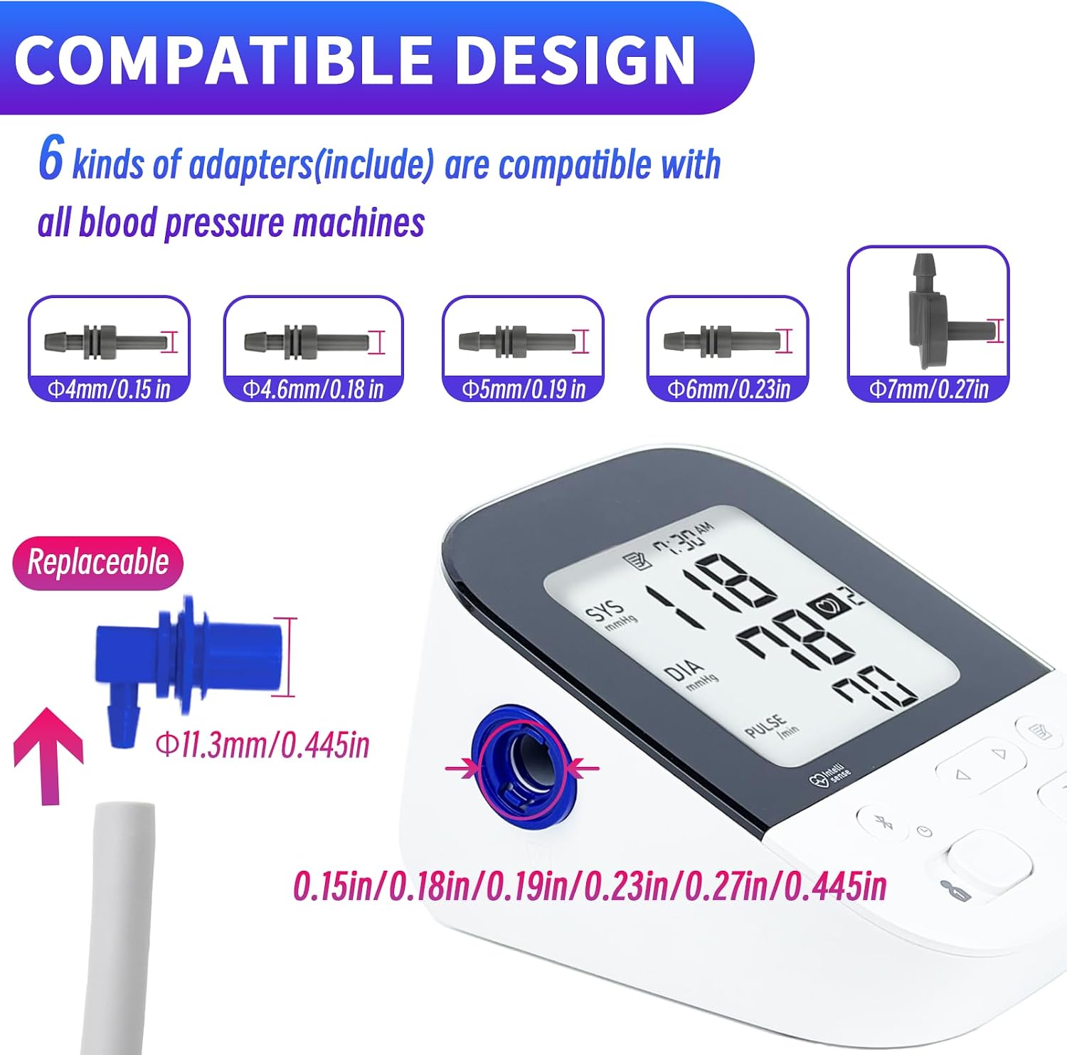 Extra Large Cuff Compatible with Most BP Monitors 9"-21" Inches (22-53CM) XL Blood Pressure Cuff Adult ARM BP Replacement Cuff for Big ARM (X-Large) - Image 2