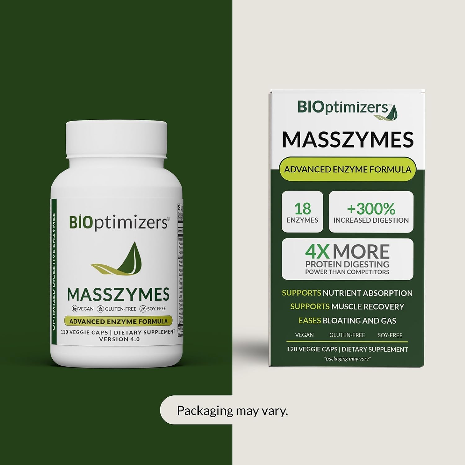 BIOptimizers MassZymes - Complete Digestive Enzymes Supplement for Gut Health - Bloating Relief for Men and Women - Lipase Amylase Bromelain Digestive Enzymes (120 Capsules) - Image 10