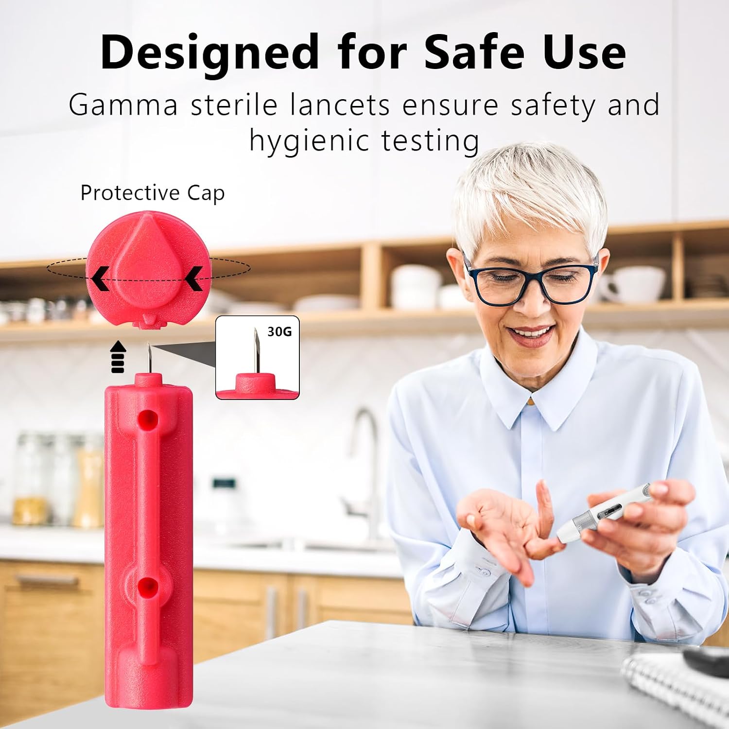 Lancets for Diabetes Testing - 30 Gauge Diabetic Lancets for Blood Testing and Glucose Testing - Fits Most Lancing Devices - 310 Count (Colourful) - Image 6