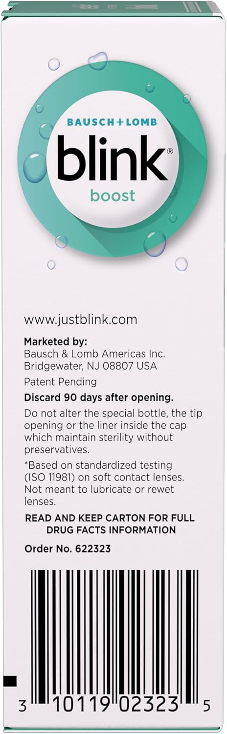 Blink Boost Preservative-Free Lubricating Eye Drops, Moisturizing & Soothing for Mild Dry Eyes, with Hyaluronate, Hydrating Relief Instant Comfort Throughout the Day, Contact Lens Friendly, 0.34 FL Oz - Image 4