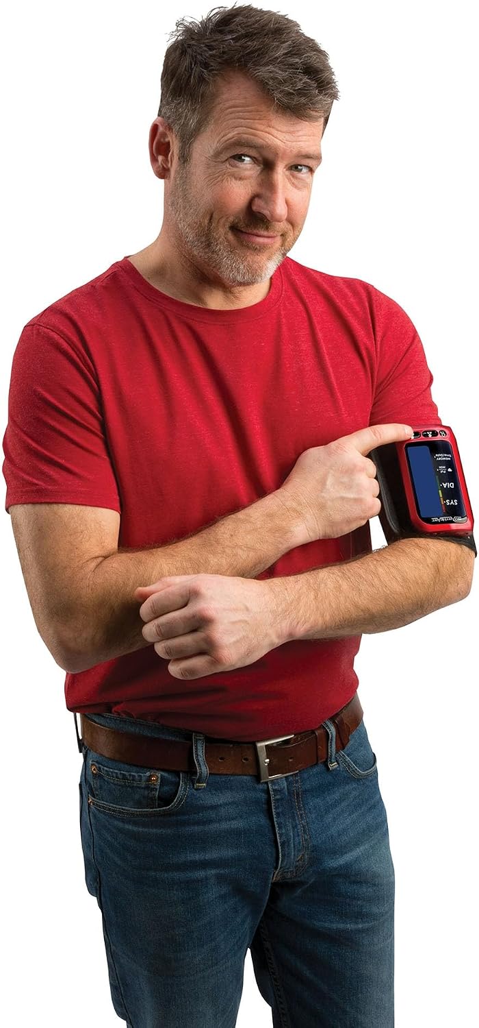 Smartheart Adult Cuff Arm Home Automatic Digital Blood Pressure Monitor 1-Tube Black 1 Each | Digital BP Machine with Attached Cuff, Advanced Inflation & 500 Memory - Image 5