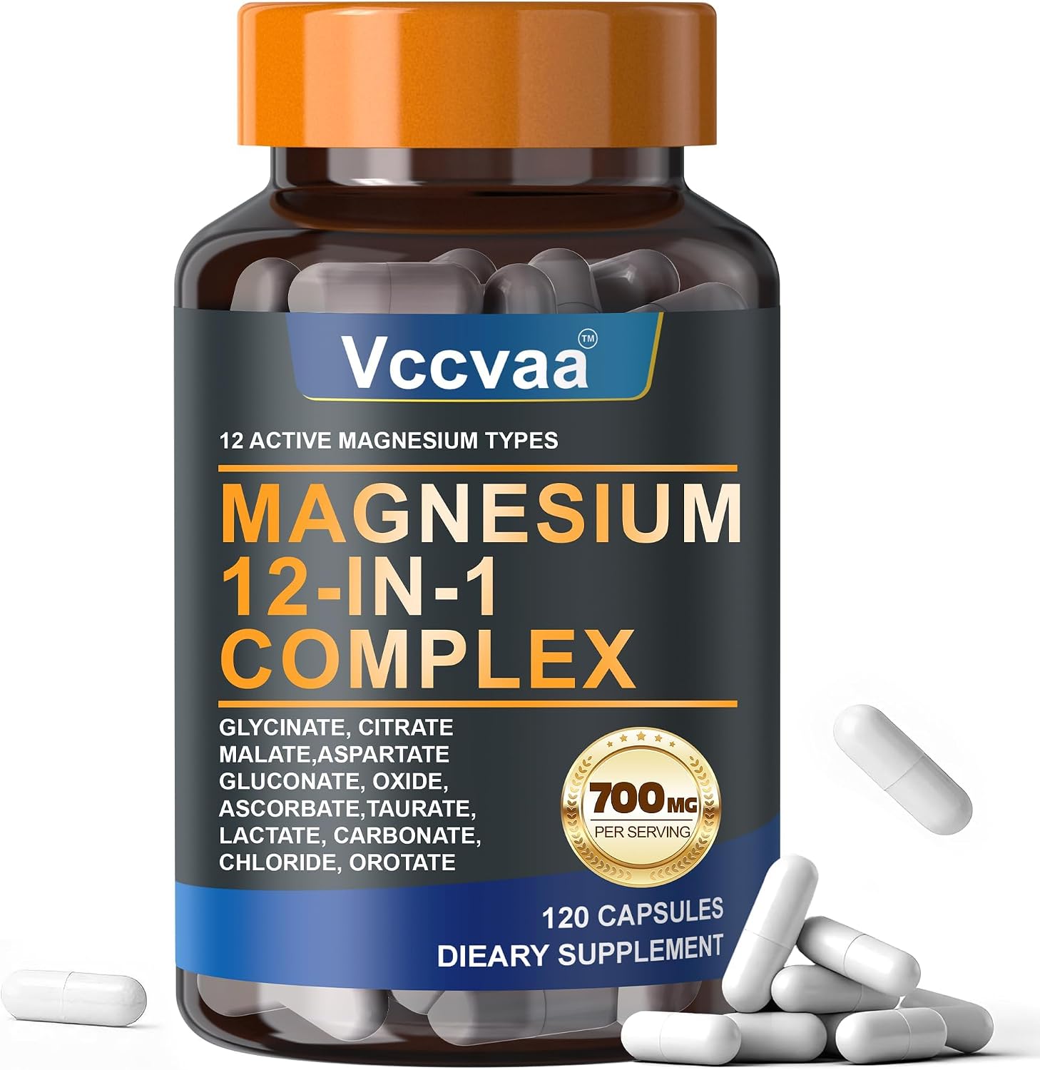 Magnesium Complex 700mg | 12-in-1 H...
