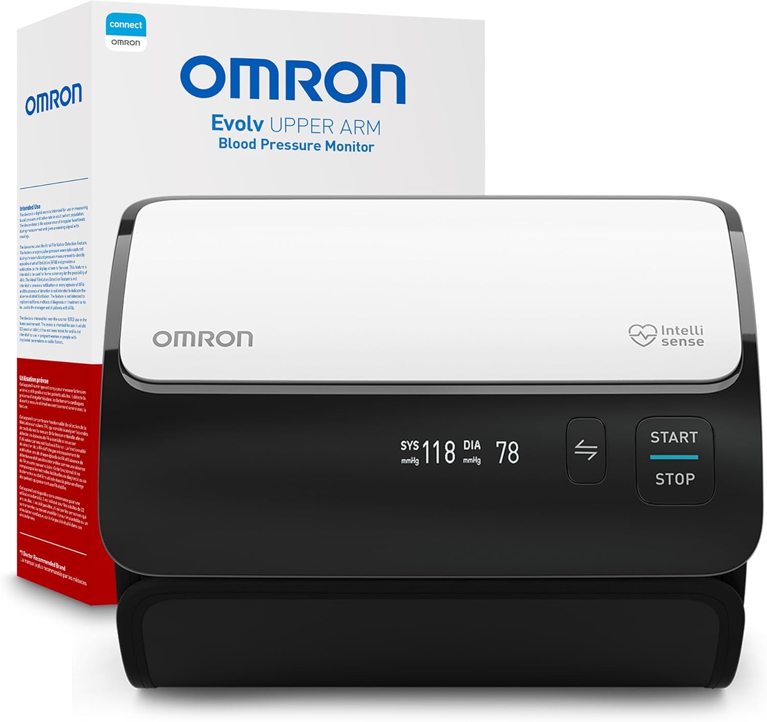 OMRON Evolv Wireless Blood Pressure Monitor & Upper Arm Blood Pressure Cuff | For Home Use - #1 Doctor & Pharmacist Recommended Brand - Clinically Validated - Connect App