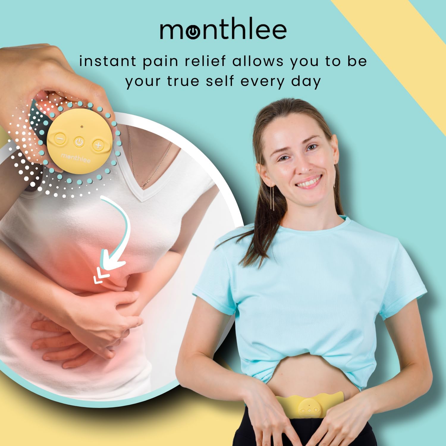 Period Cramp Relief Device – Wireless TENS Unit for Menstrual Cramps & Endometriosis Pain, Rechargeable Portable TENS Machine, 6 Modes, 20 Intensities, Reusable Gel Pads - Image 7