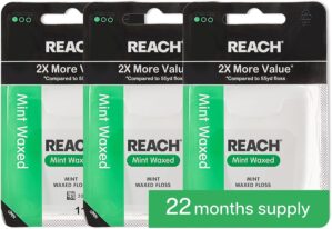 REACH Waxed Dental Floss, 2X More V...