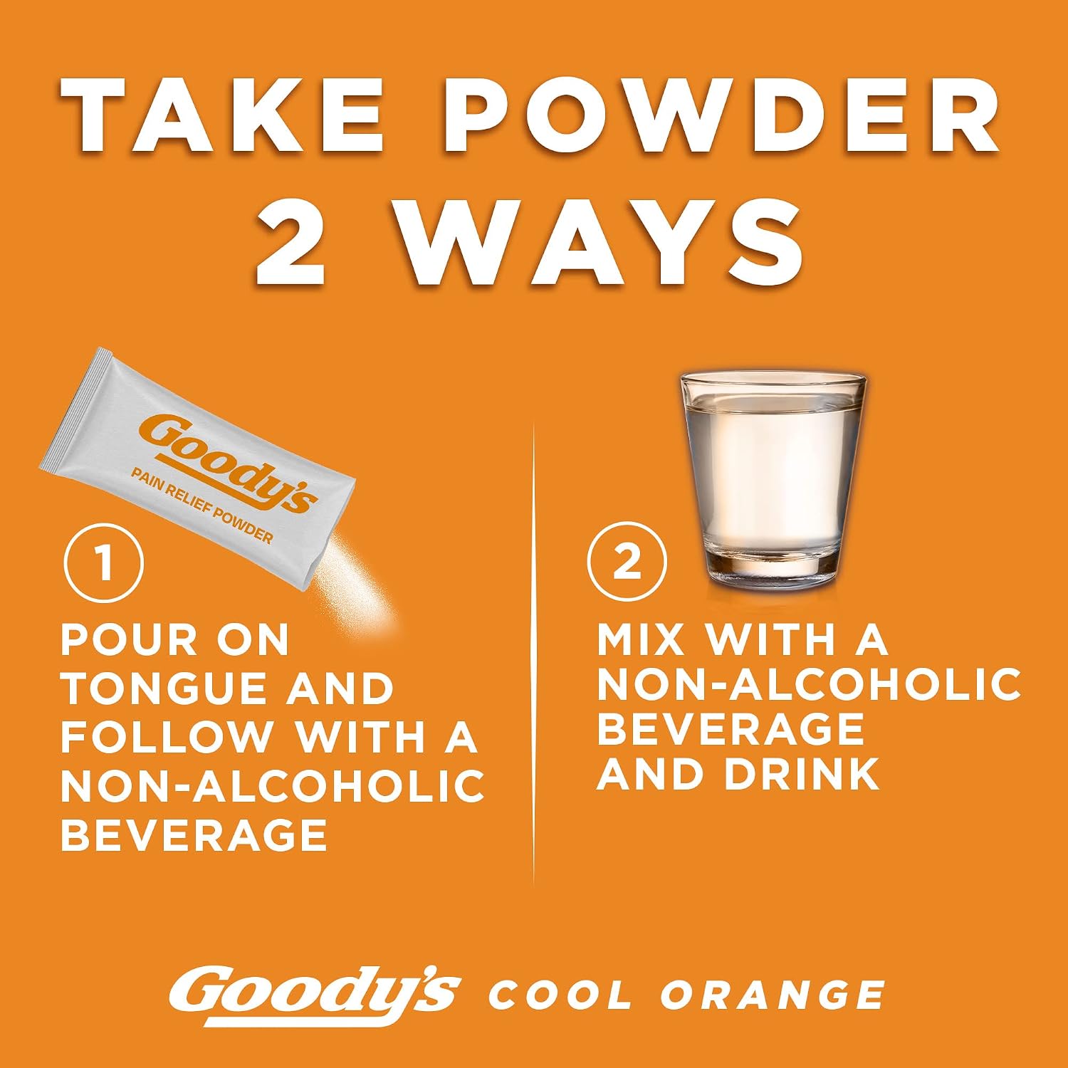 Goody's Extra Strength Headache Powder, Cool Orange Flavor, Dissolve Packs, 4 Individual Packets - Image 4