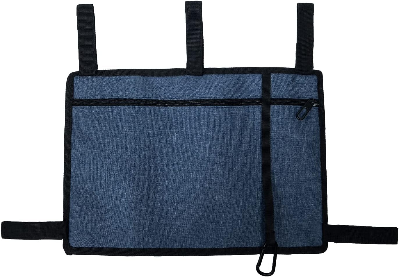 Caroo Walker Bag Basket with Cup Holder Suit for Adult Folding Walkers Rollator Organizer Carry Storage Pouch Water-Resistant Armrest Accessories for Seniors, Elderly, Handicap, Blue - Image 3