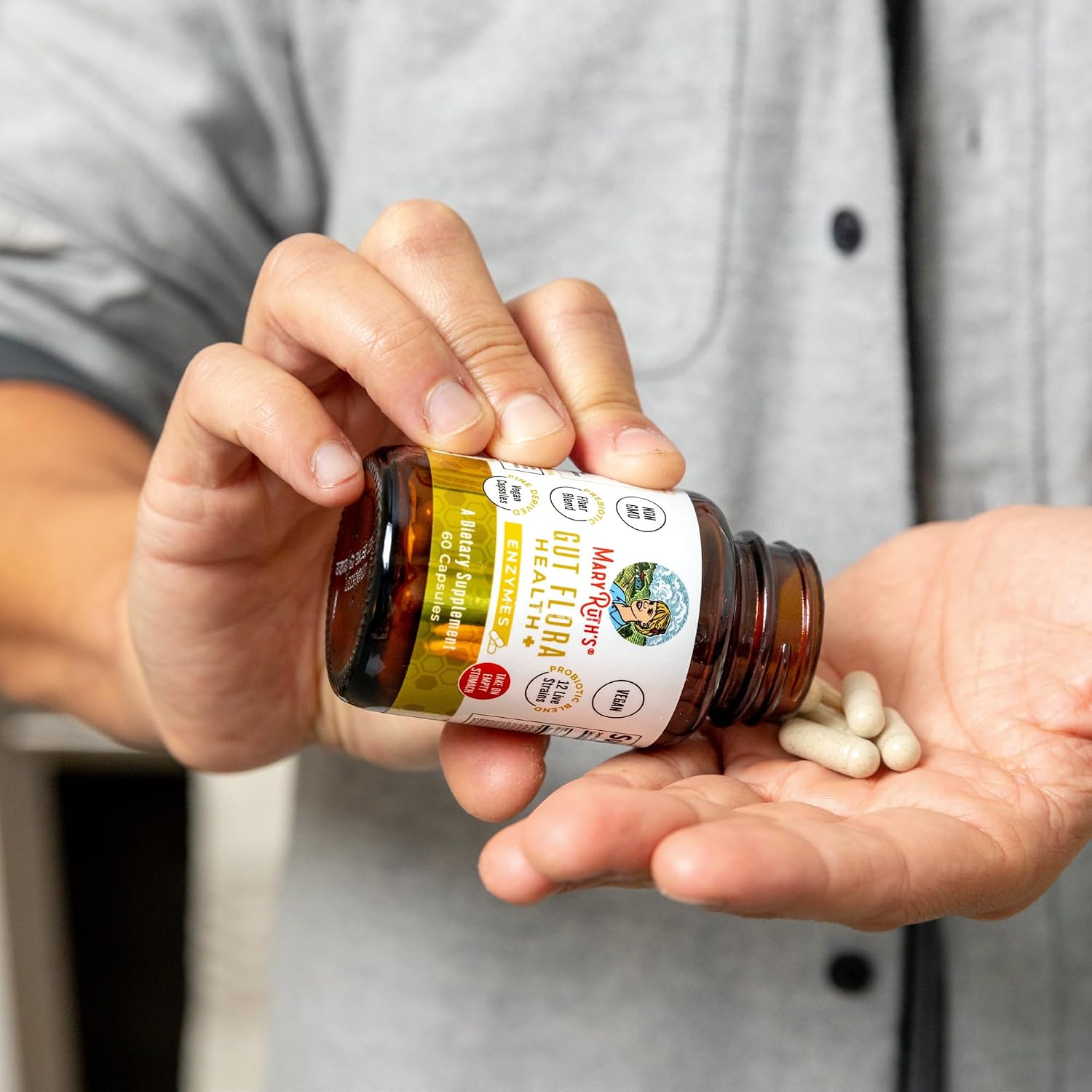MARYRUTH'S Gut Flora Health+ Enzymes, Gastrointestinal Health, 60 Capsules | Digestive Enzymes, Healthy Gut Biome & Digestive Support, Gastrointestinal Health, CLP Certified, 60 Capsules 2 Month Supply - Image 10