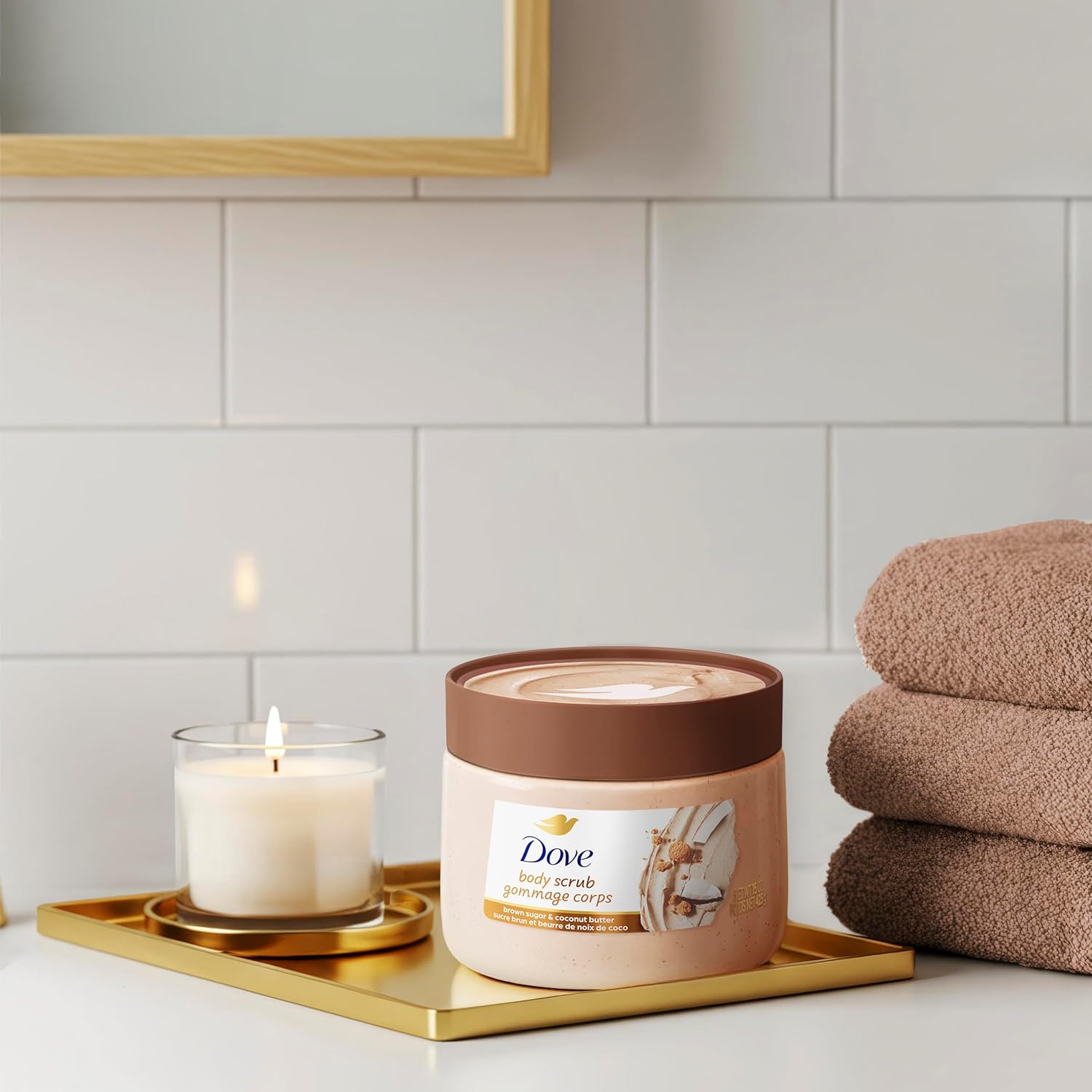 Dove Body Scrub Brown Sugar & Coconut Butter, 15 oz | Exfoliating body scrub that buffs away dull skin and deeply nourishes for soft, smooth and radiant skin - Image 8