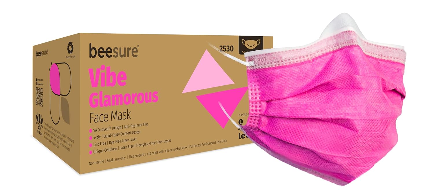 Vibe Face Masks, Glamorous Pink (Pa...