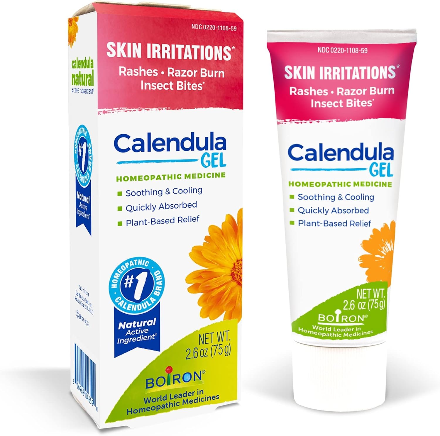 Boiron Calendula Gel Relief from Rashes, Skin Irritations, Razor Burn, or Insect Bites - Non-Greasy and Fragrance-Free - 2.6oz | For Rashes, Skin Irritations, Razor Burn, or Insect Bites. Features: Fragrance-Free, Non-Greasy. Size: 2.6 oz. - Image 9