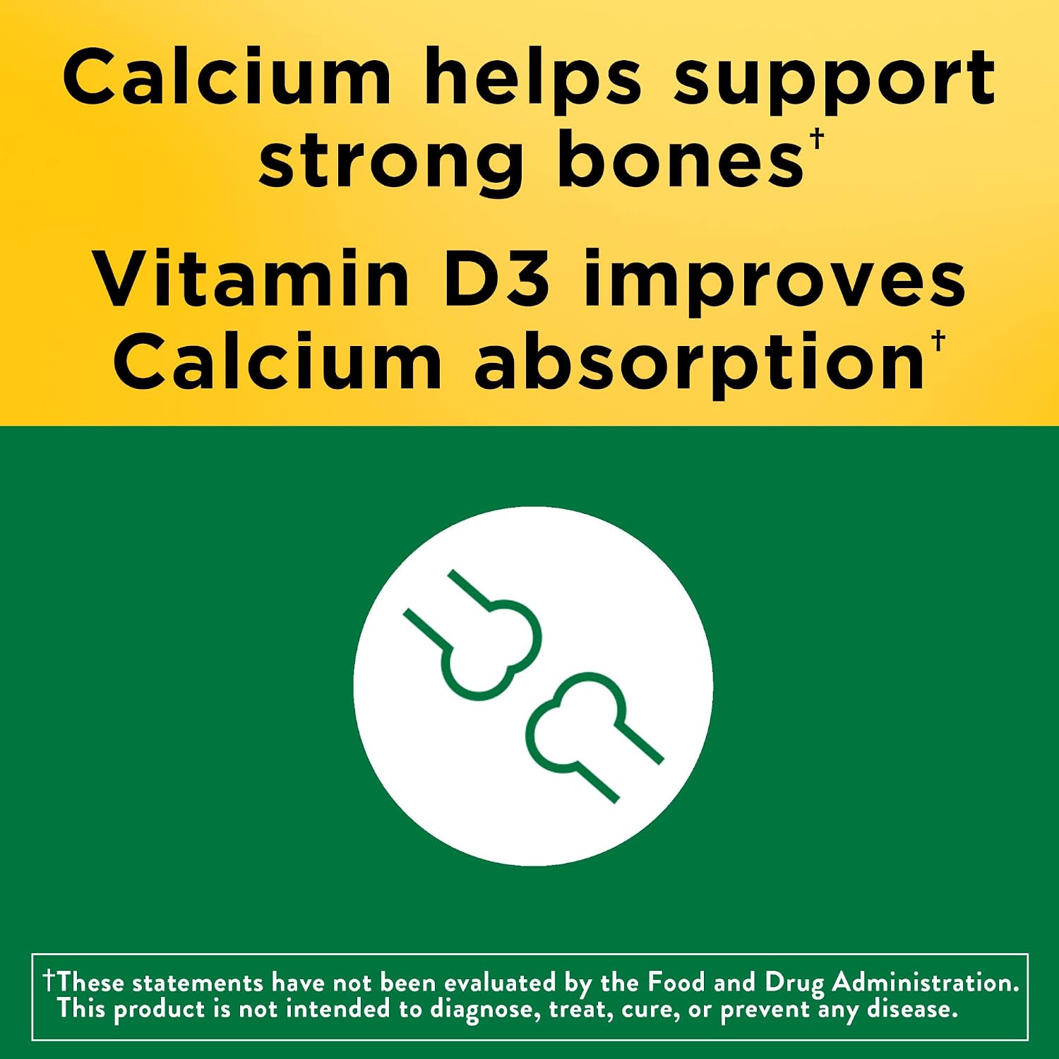 Nature Made Calcium 600 mg with Vitamin D3 for Bone Support, 220 Tablets - Image 3