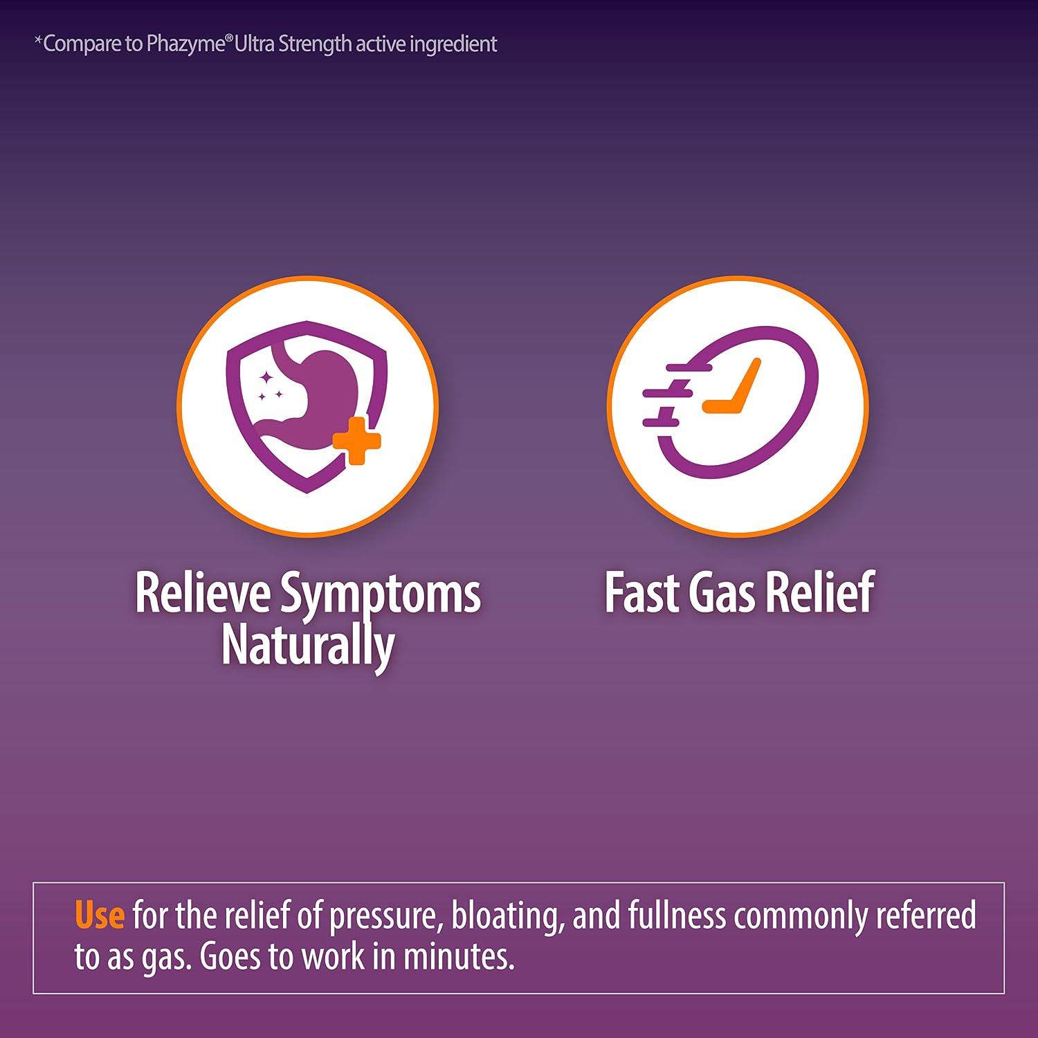 HealthA2Z® Gas Relief, Simethicone 180mg, Fast Acting Gas Relief, Bloating, Pressure, Stomach Discomfort, Anti Flatulence, 120 Softgels - Image 6