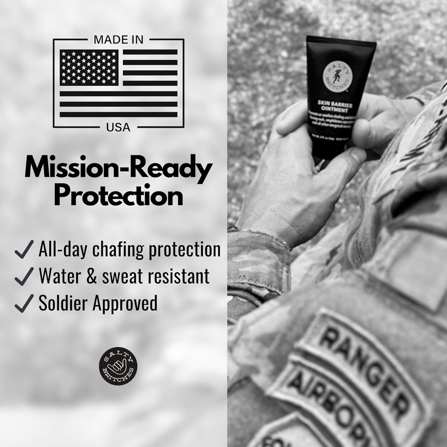 Salty Britches Waterproof Anti Chafing Ointment, Chafing Gel, Half Marathon Essentials, Anti-Chafe, Military Gear Essential, Running Essentials, Gifts for Runners - Rose Scented - 1pk - Image 9