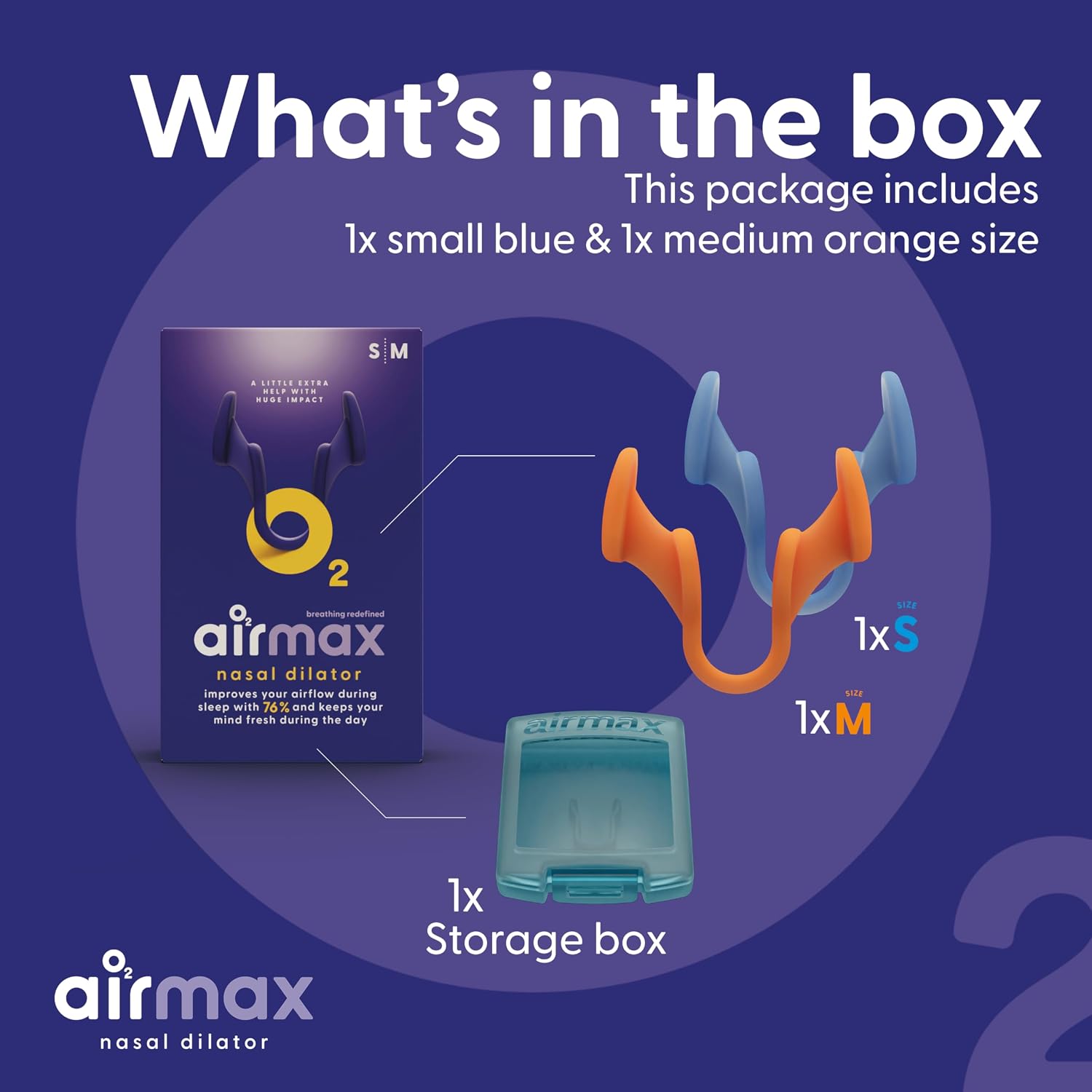 Air Max Nasal Dilators Trial Pack - Anti Snoring Devices - 76% More Airflow for Better Breathing & Against Nasal Congestion - Guaranteed Fit (1x Small & 1x Medium) - Reusable - Image 8