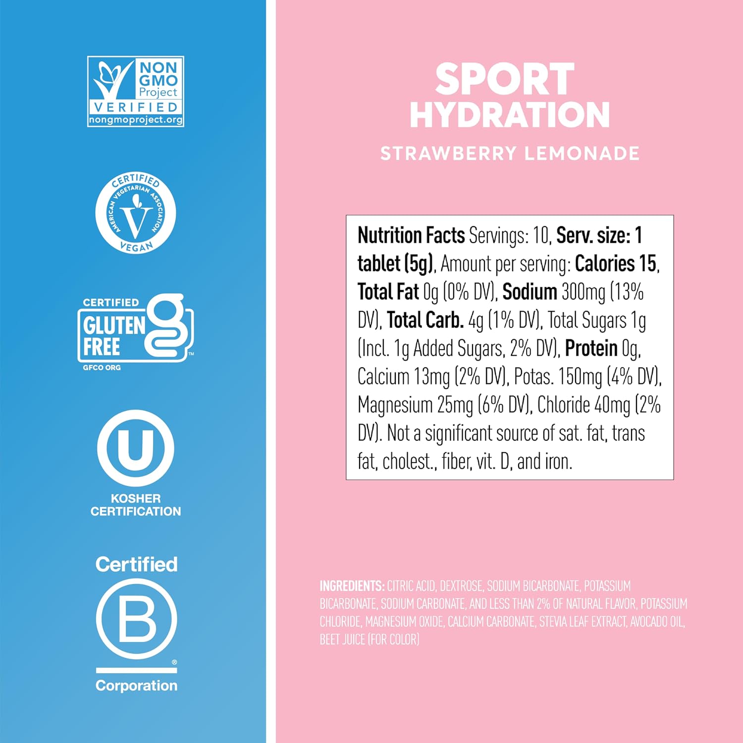 Nuun Sport Electrolyte Tablets, GF & Vegan, Strawberry Lemonade, 4 Pack | 40 Servings with Magnesium, Calcium, Potassium, Chloride & Sodium, Gluten Free & Vegan - Image 5