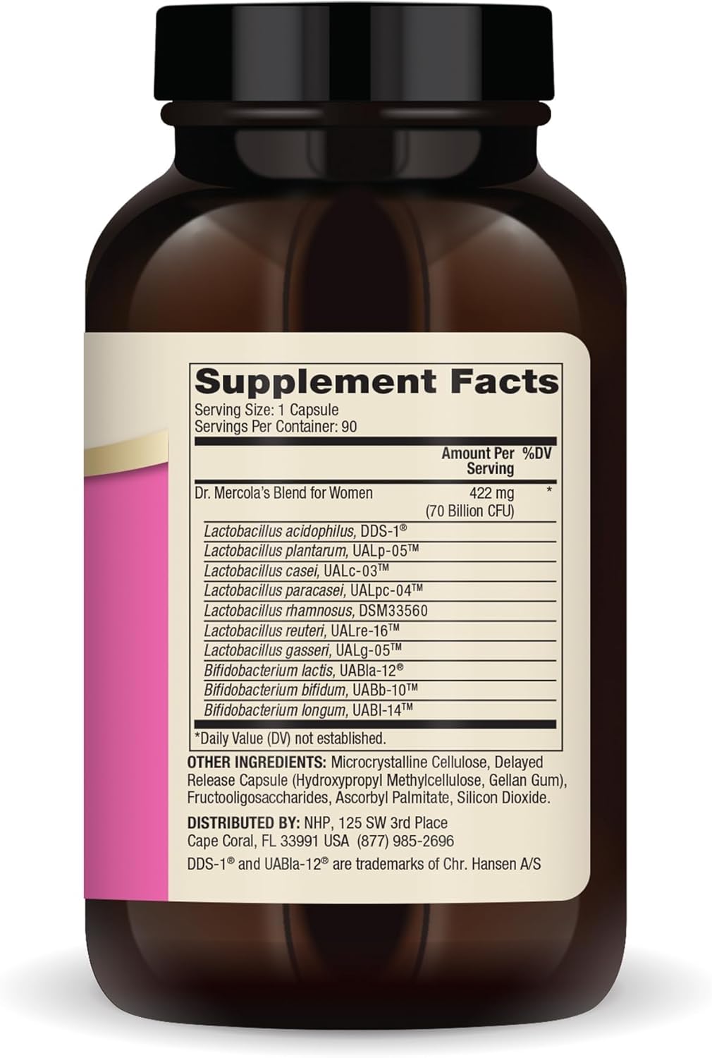 Dr. Mercola Complete Probiotics for Women - Supports Gut, Vaginal & Immune Health - Contains Lactobacillus Strains - Non-GMO, Gluten-Free & Soy-Free - 90 Capsules (90 Servings) - Image 2