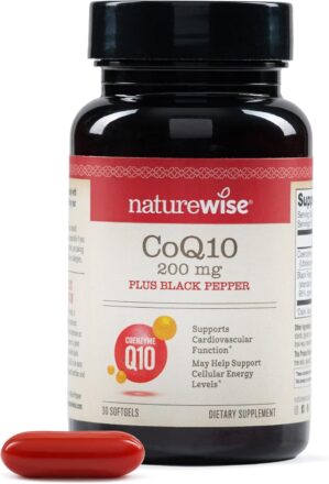 NatureWise CoQ10 200mg + Black Pepp...