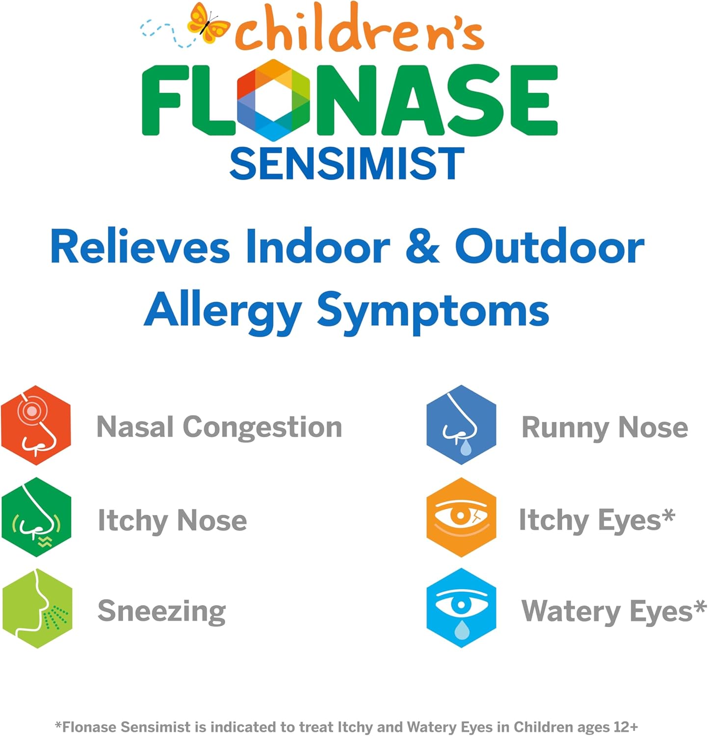 Flonase Children's Sensimist Allergy Relief Spray, 60 Sprays | Fluticasone Propionate Nasal Spray, Multi-Symptom Relief, 24-Hour Non-Drowsy Allergy Relief, Full Prescription Strength - Image 2