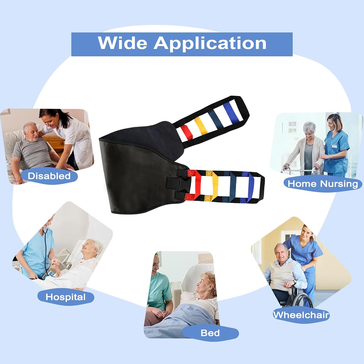 Transfer Sling, Transfer Belt for Elderly, Gait Belts for Seniors | Heavy Duty Patient Lift Belt,Mobility Standing&Lifting Aid for Disabled,Elderly,Injured-Safely Move from Bed and Wheelchair - Image 6