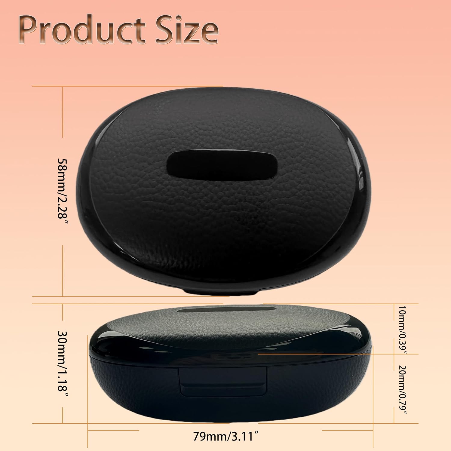 Hearing Aid Case, Portable Protective Storage Case (Blcak, style-1) | Water-Resistant Carrying Travel Case For For Most Hearing Aids - Image 2