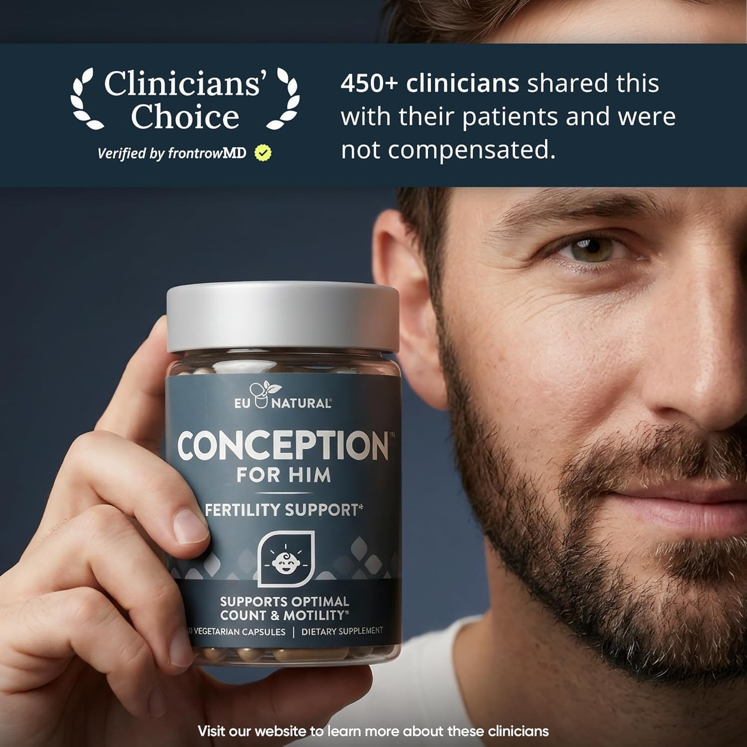 Eu Natural Conception for Him, Male Fertility Supplements,120 Veg Capsules | Supports healthy sperm count, motility & strength with Ashwagandha, Folate & Zinc - Image 6